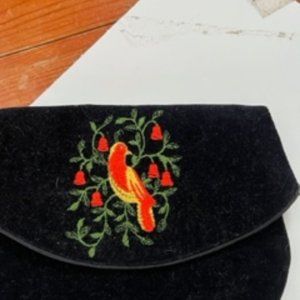 small velvet evening bag